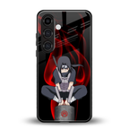 itachi uchiha back phone cover | glass case for samsung galaxy s24