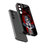 itachi uchiha back phone cover | glass case for samsung galaxy s24 plus