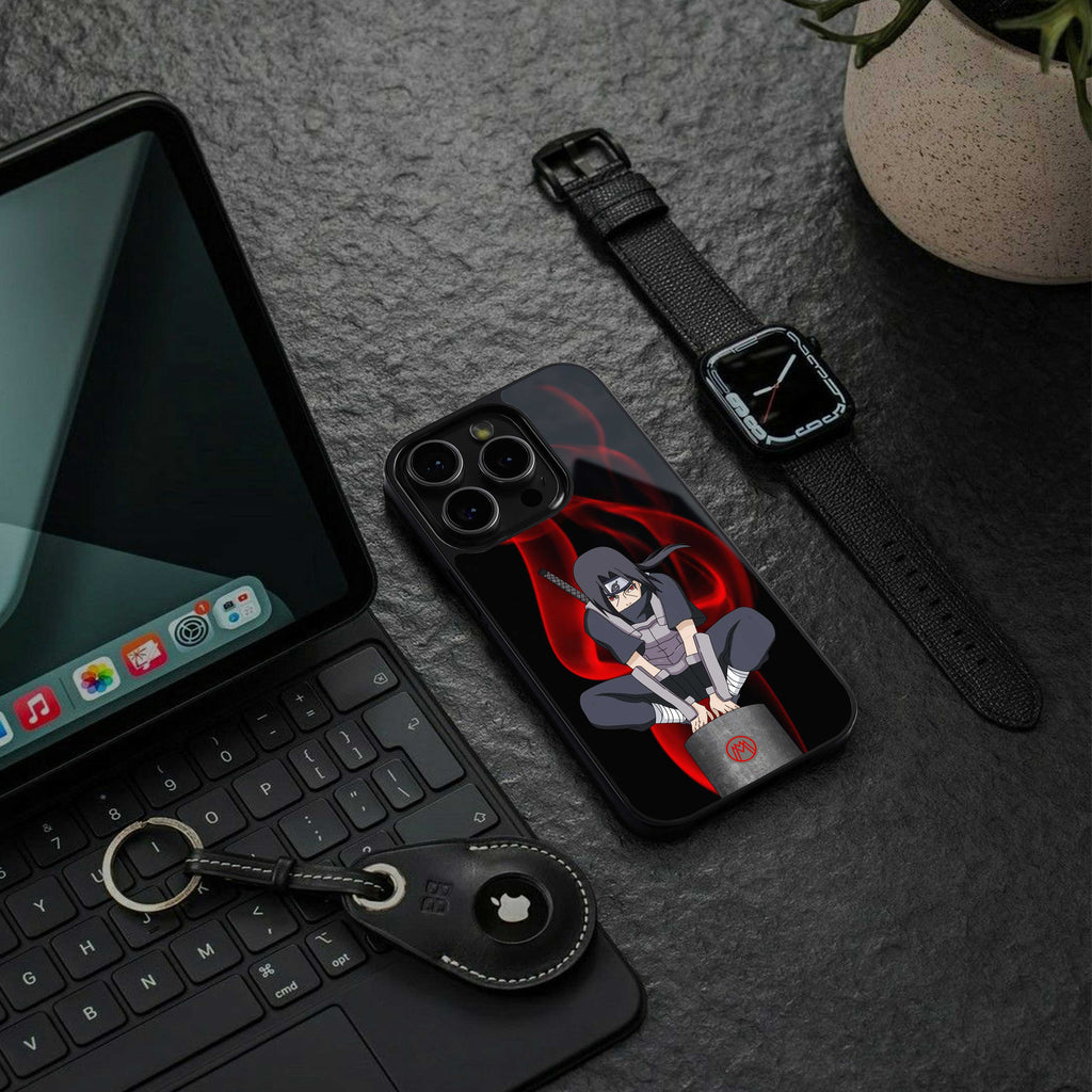 itachi uchiha back phone cover | glass case for nothing phone 1