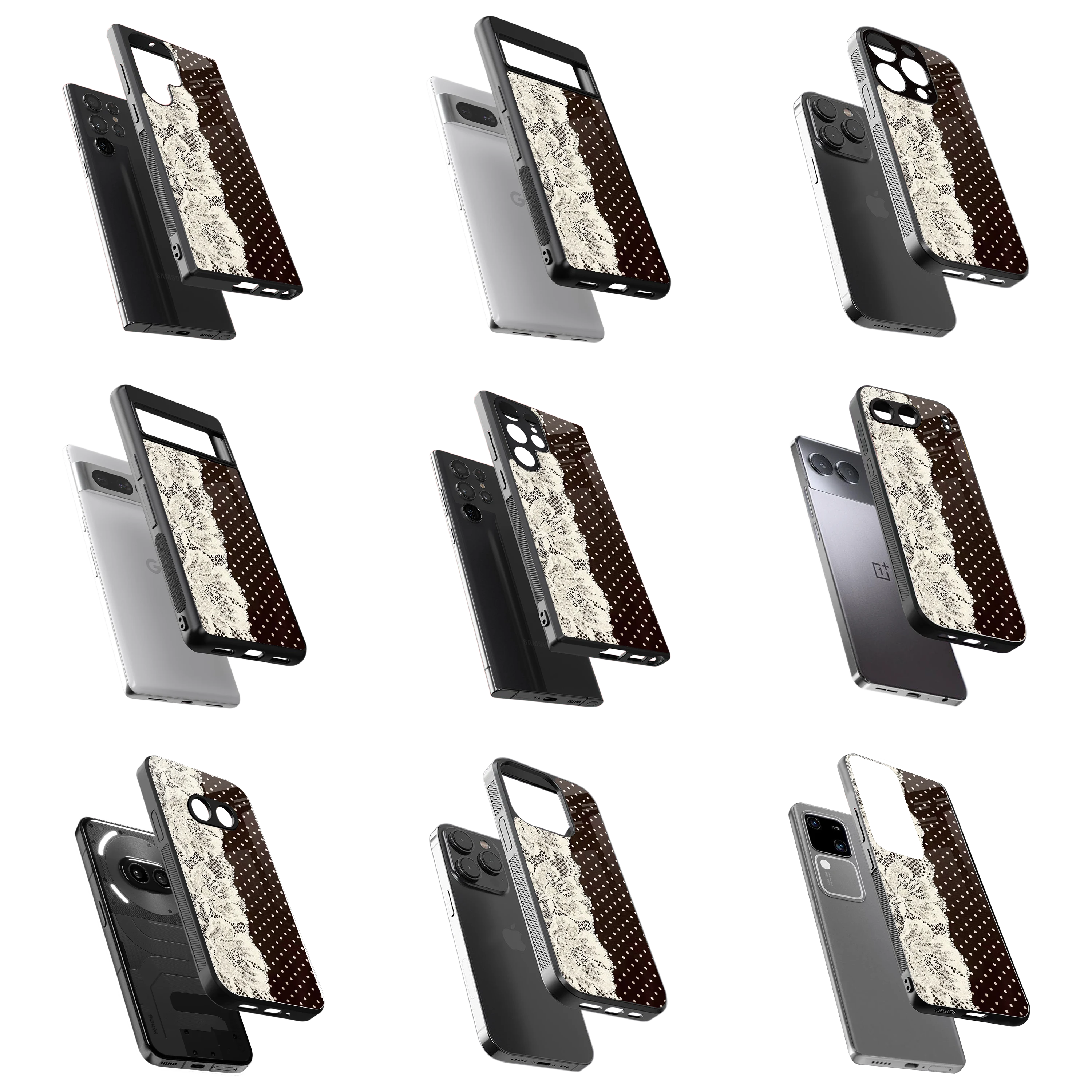 Durable Glass Back Mobile Case for iPhone, Samsung, OnePlus, Google Pixel, Redmi, Vivo, Oppo