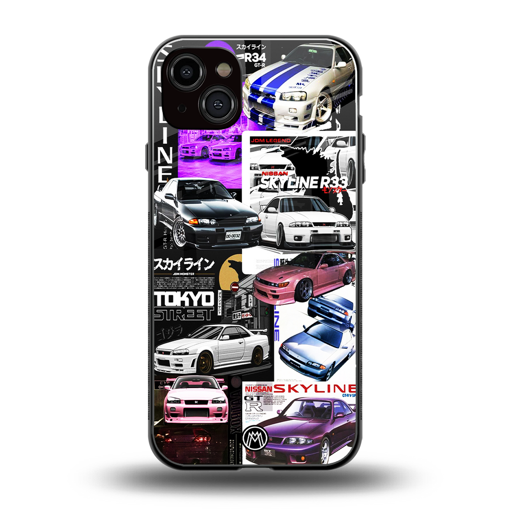 japan core back phone cover | glass case for iphone 14 plus