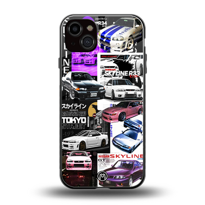 japan core back phone cover | glass case for iphone 14 plus