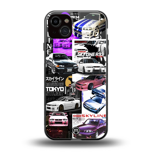 japan core back phone cover | glass case for iphone 14 plus