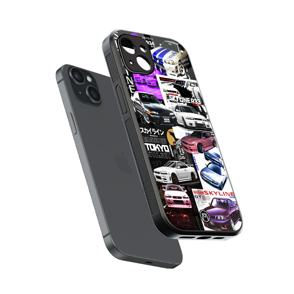 japan core back phone cover | glass case for iphone 15 plus