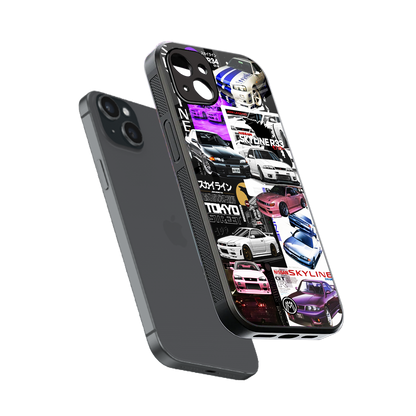 japan core back phone cover | glass case for iphone 14 plus