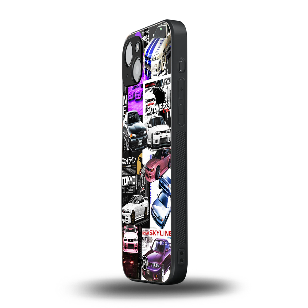 japan core back phone cover | glass case for iphone 15 plus