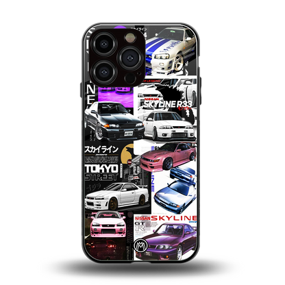 japan core back phone cover | glass case for iphone 14 pro max