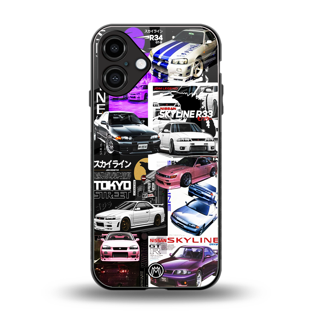japan core back phone cover | glass case for iphone 16 plus