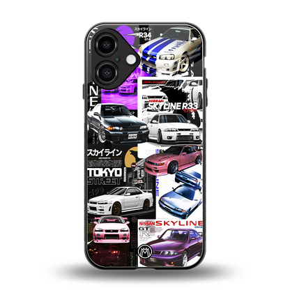 japan core back phone cover | glass case for iphone 16 plus