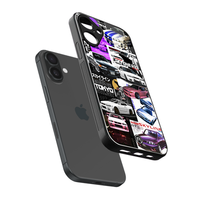 japan core back phone cover | glass case for iphone 16 plus