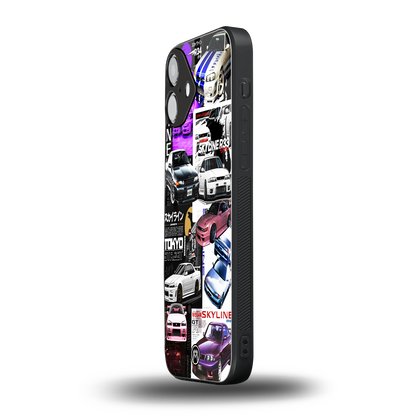 japan core back phone cover | glass case for iphone 16 plus
