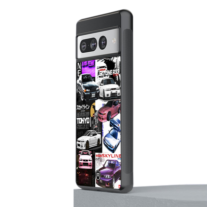 japan core back phone cover | glass case for google pixel 7 pro