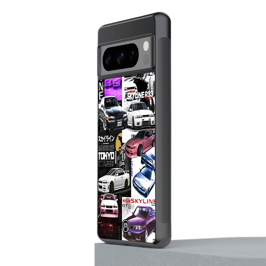 japan core back phone cover | glass case for google pixel 8 pro