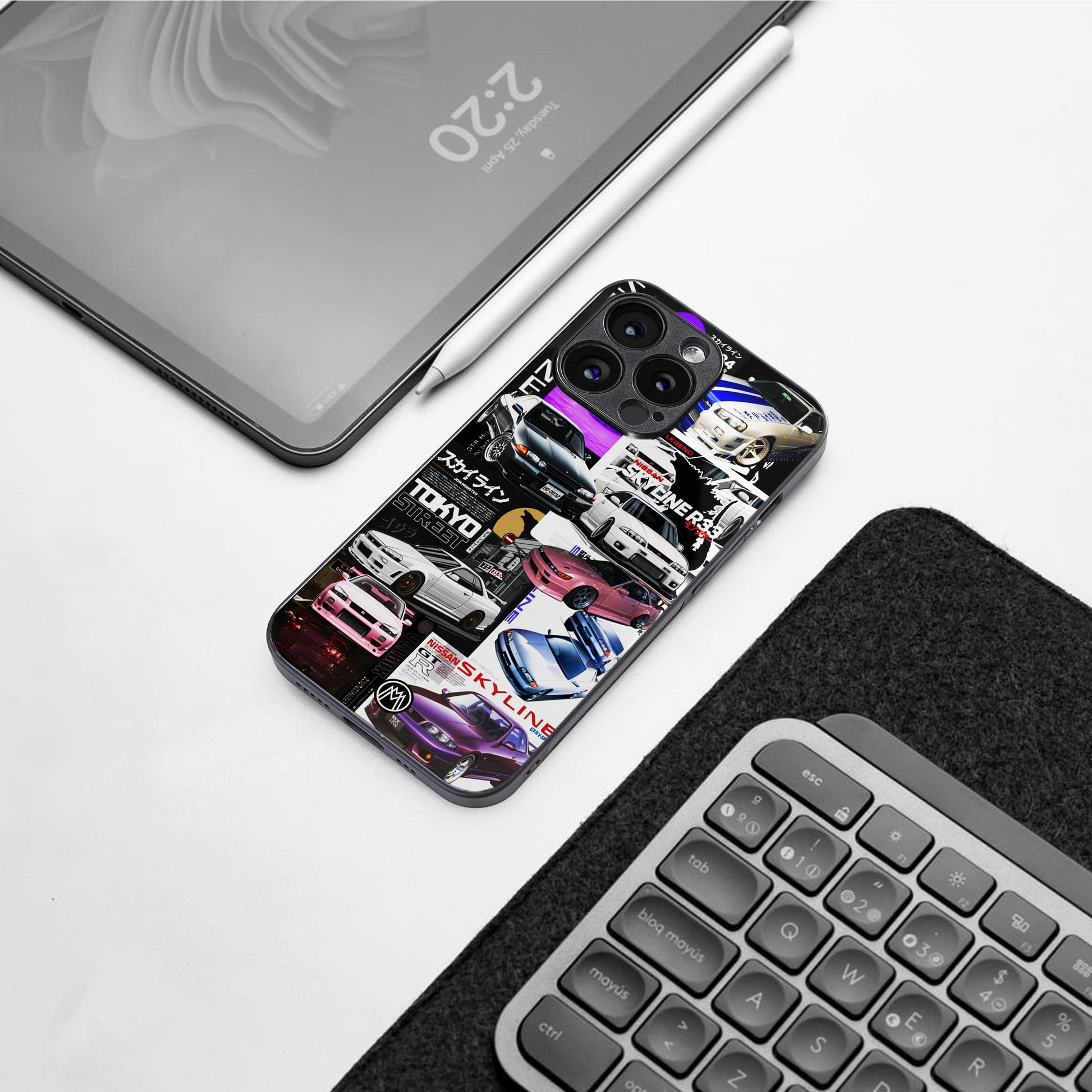 japan core back phone cover | glass case for iphone 15 pro