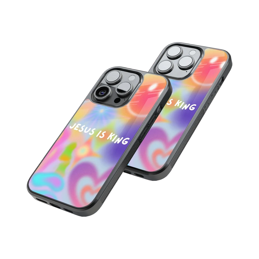 Protective Glass Back Phone Case Compatible with iPhone, Samsung, OnePlus, Pixel & More
