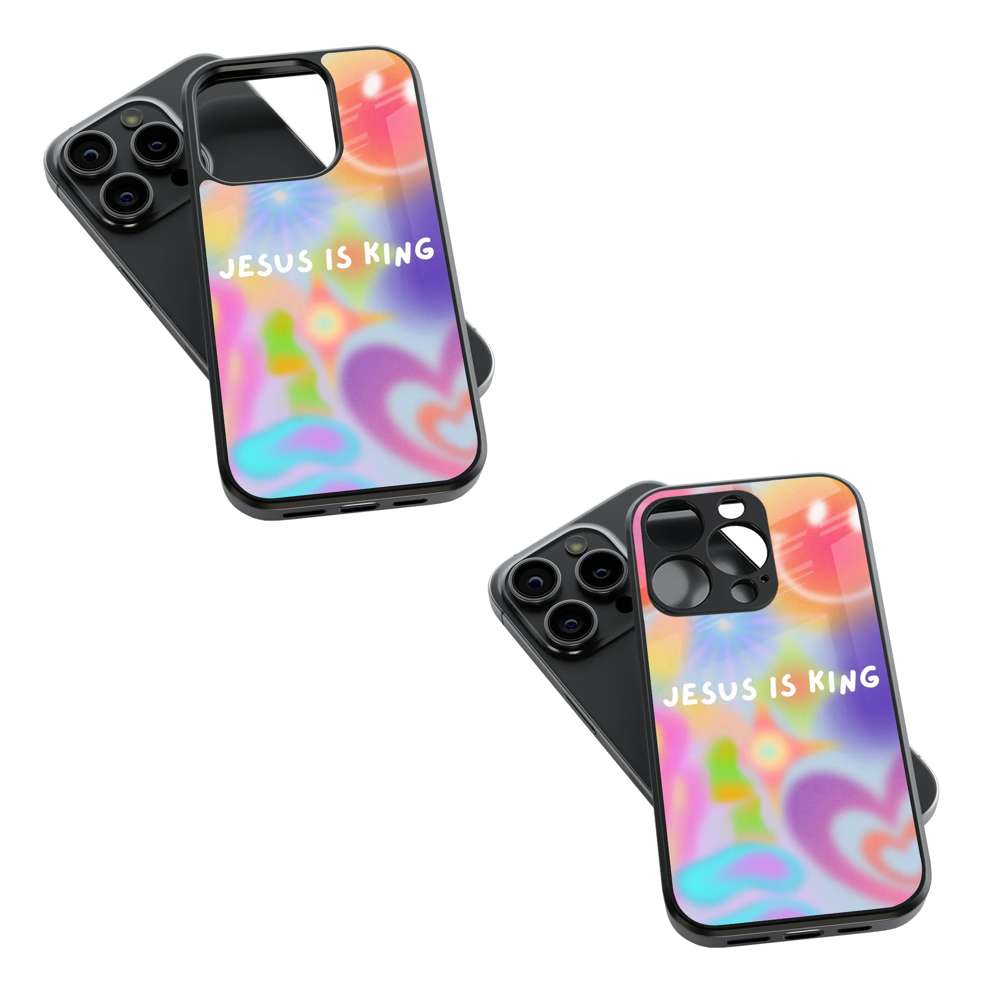 Trendy Glass Back Mobile Case for iPhone, Samsung, Redmi, OnePlus, Google Pixel, Motorola