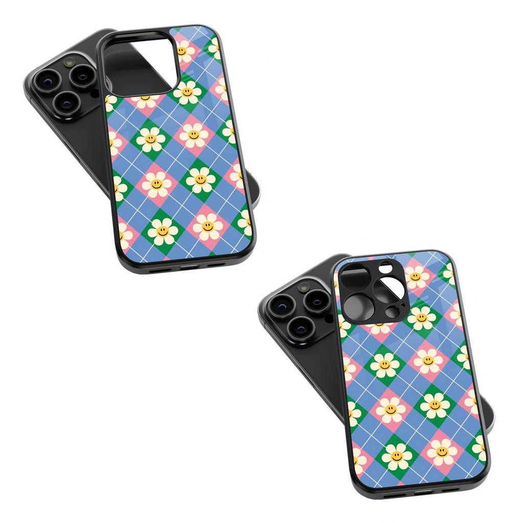 Trendy Glass Back Mobile Case for iPhone, Samsung, Redmi, OnePlus, Google Pixel, Motorola