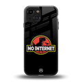 jurassic park no internet back phone cover | glass case for iphone 13 mini