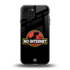jurassic park no internet back phone cover | glass case for iphone 13 mini