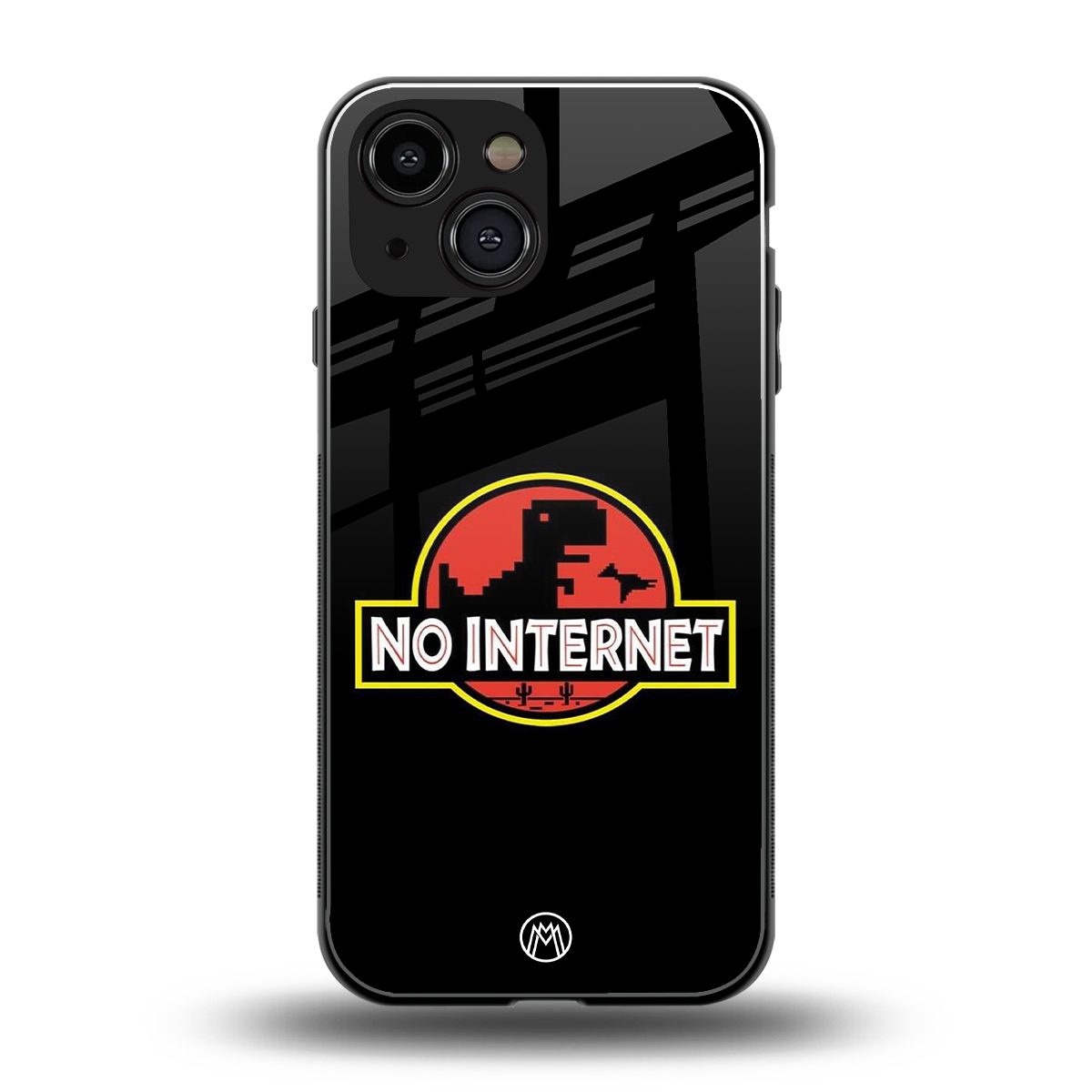 jurassic park no internet back phone cover | glass case for iphone 13 mini