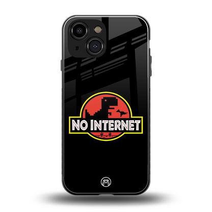 jurassic park no internet back phone cover | glass case for iphone 13 mini