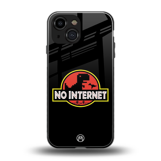 jurassic park no internet back phone cover | glass case for iphone 13 mini