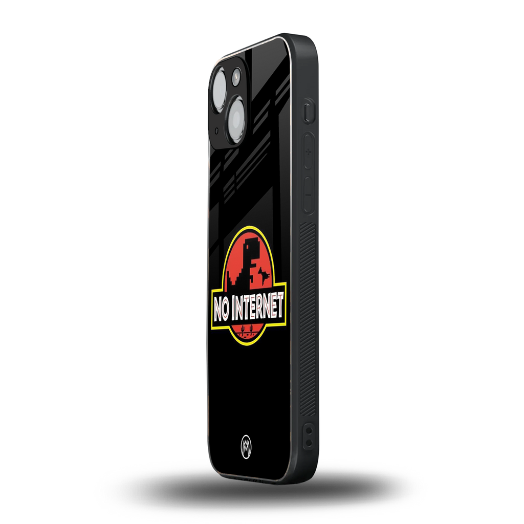 jurassic park no internet back phone cover | glass case for iphone 13 mini