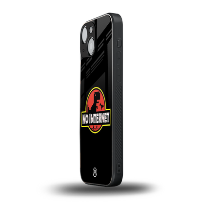 jurassic park no internet back phone cover | glass case for iphone 13 mini