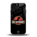 jurassic park no internet back phone cover | glass case for iphone 13 pro max
