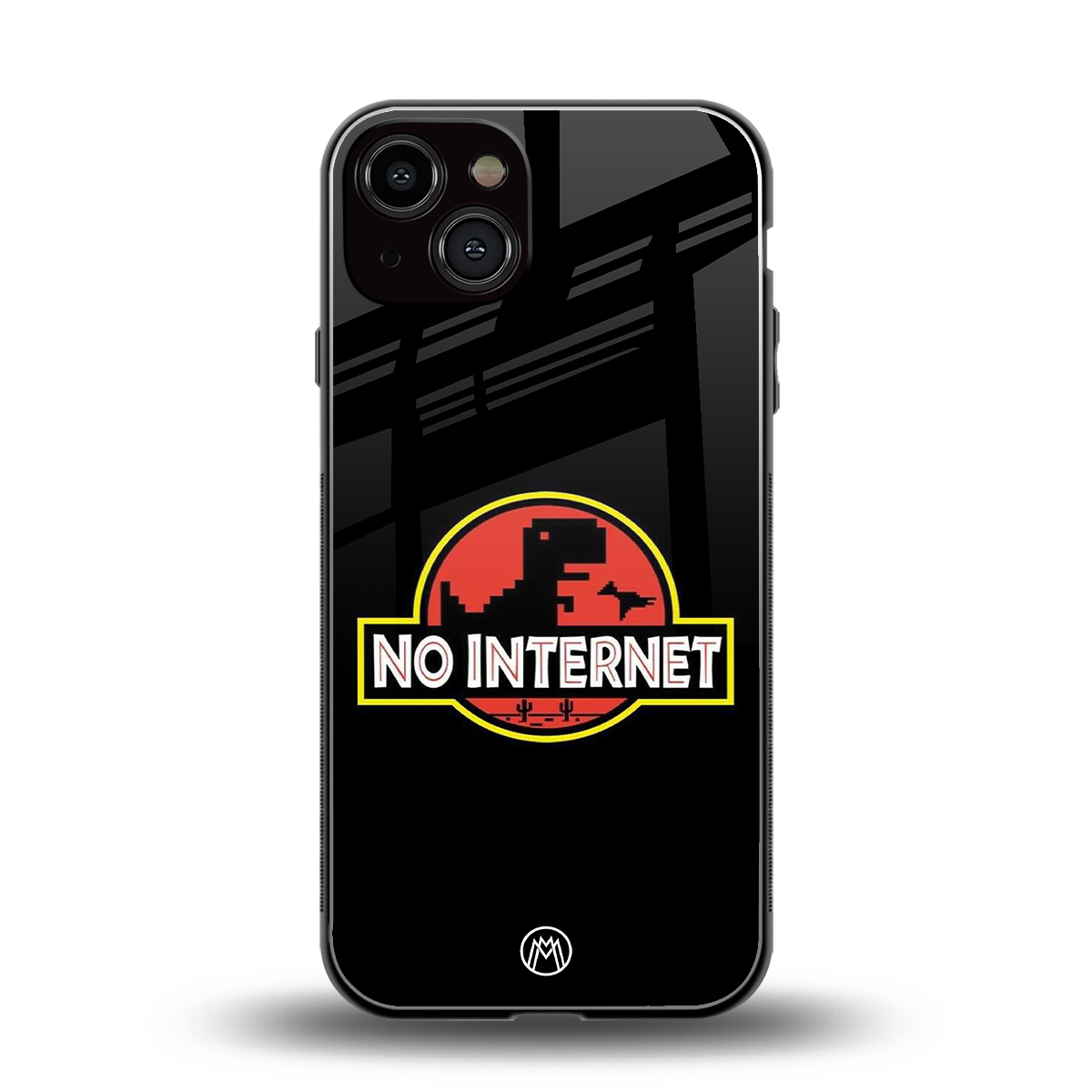jurassic park no internet back phone cover | glass case for iphone 13