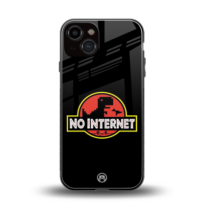 jurassic park no internet back phone cover | glass case for iphone 13