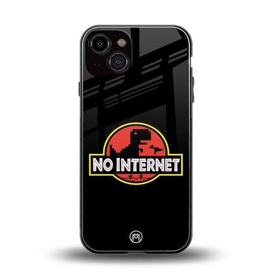 jurassic park no internet back phone cover | glass case for iphone 13