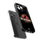 jurassic park no internet back phone cover | glass case for iphone 15 pro
