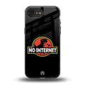 jurassic park no internet back phone cover | glass case for iphone 16e