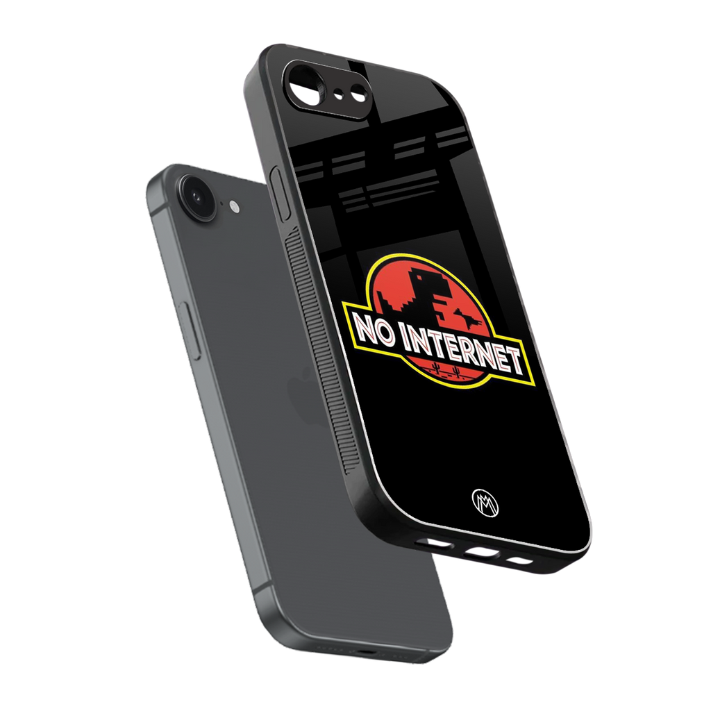 jurassic park no internet back phone cover | glass case for iphone 16e