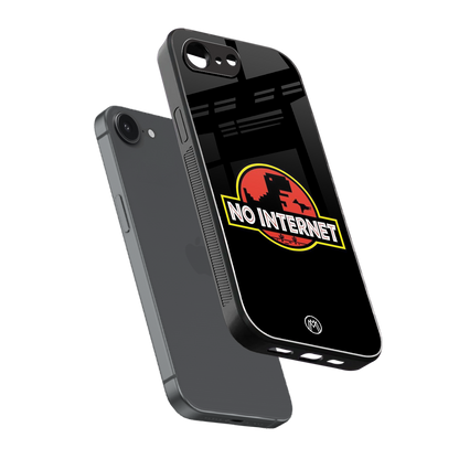 jurassic park no internet back phone cover | glass case for iphone 16e