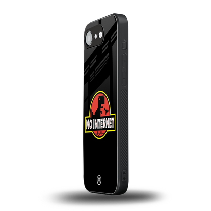 jurassic park no internet back phone cover | glass case for iphone 16e
