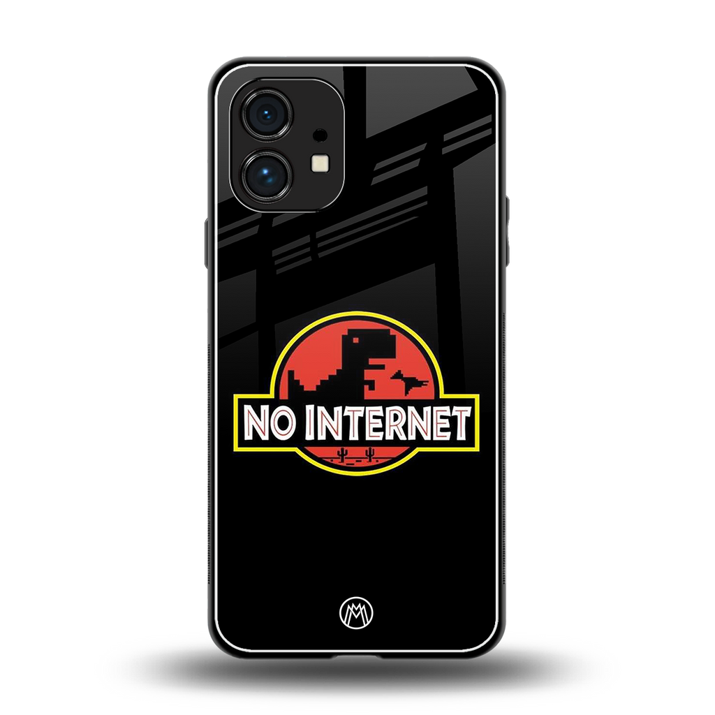 jurassic park no internet back phone cover | glass case for nothing phone 1