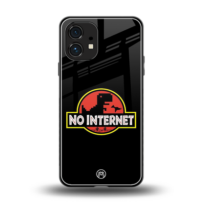 jurassic park no internet back phone cover | glass case for nothing phone 1