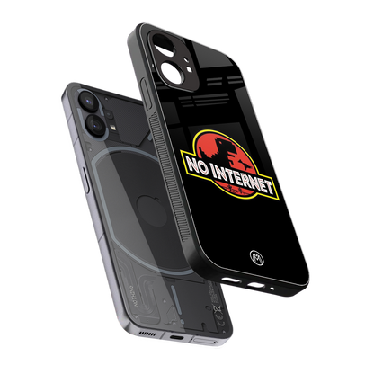 jurassic park no internet back phone cover | glass case for nothing phone 1