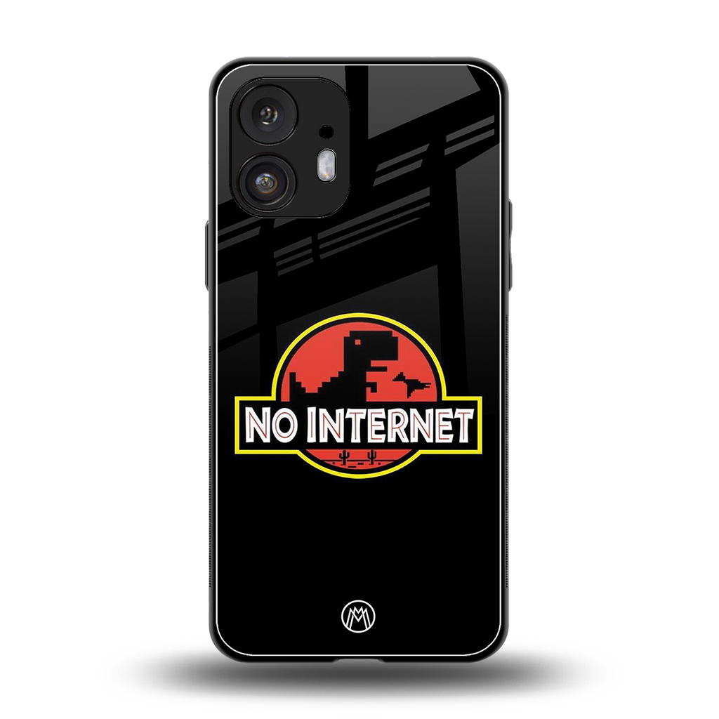 jurassic park no internet back phone cover | glass case for nothing phone 2
