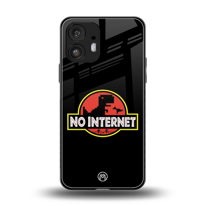 jurassic park no internet back phone cover | glass case for nothing phone 2