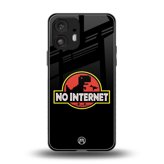 jurassic park no internet back phone cover | glass case for nothing phone 2