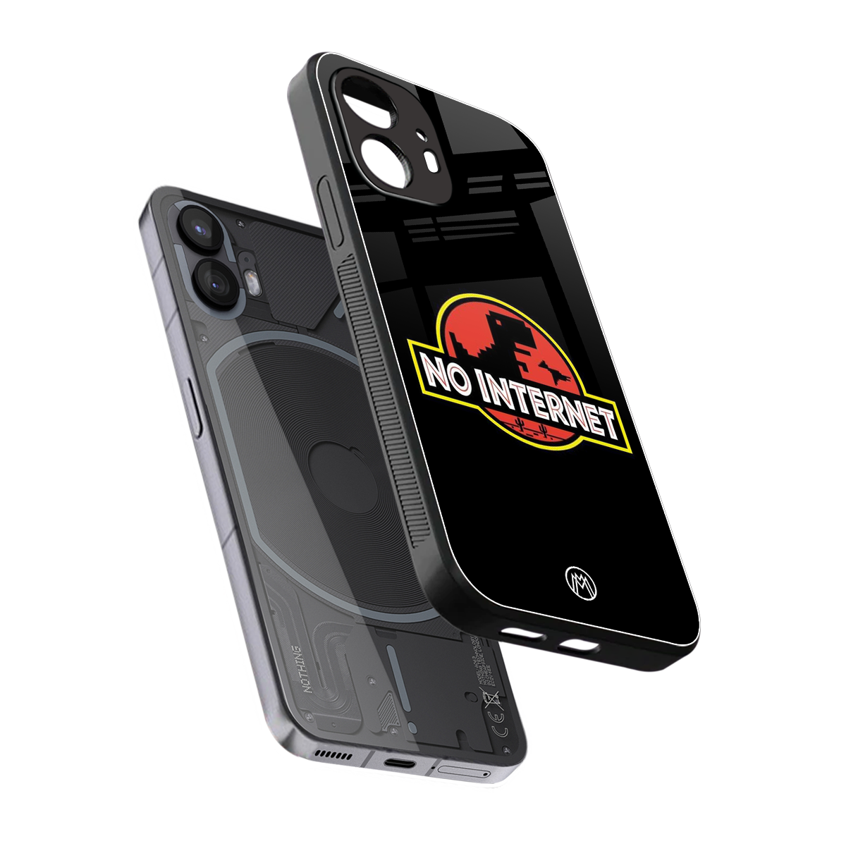 jurassic park no internet back phone cover | glass case for nothing phone 2