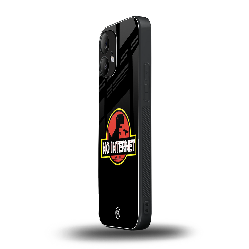 jurassic park no internet back phone cover | glass case for nothing phone 2