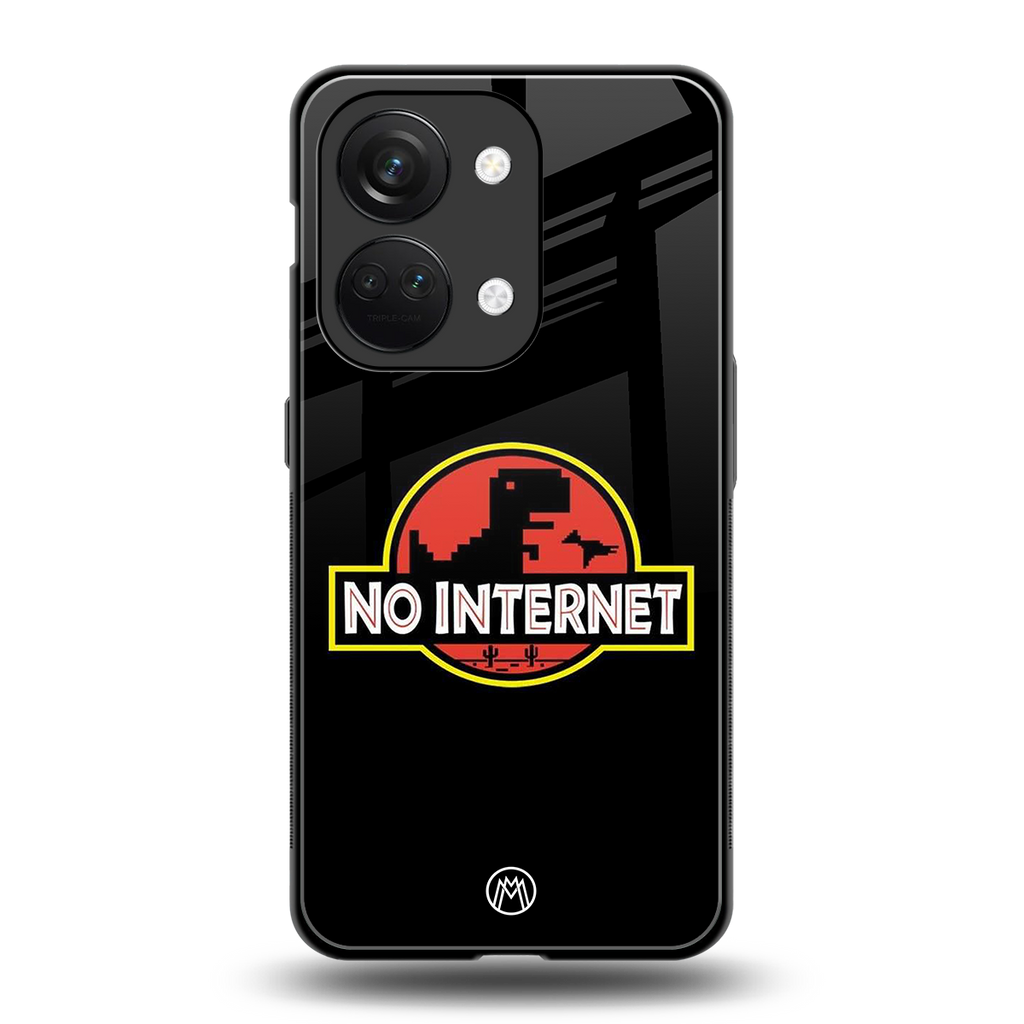 jurassic park no internet back phone cover | glass case for oneplus nord 3