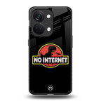 jurassic park no internet back phone cover | glass case for oneplus nord 3