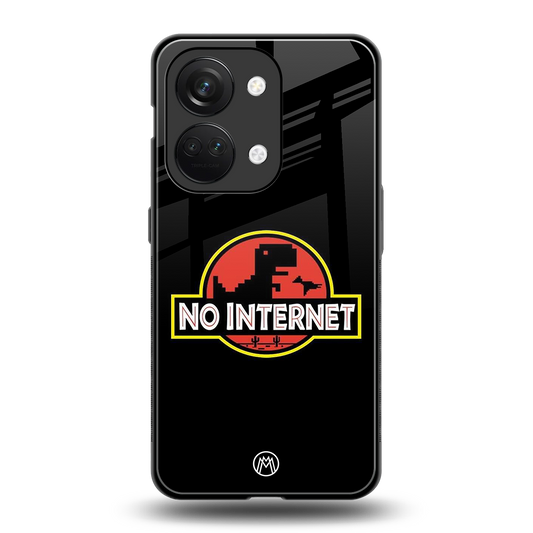 jurassic park no internet back phone cover | glass case for oneplus nord 3