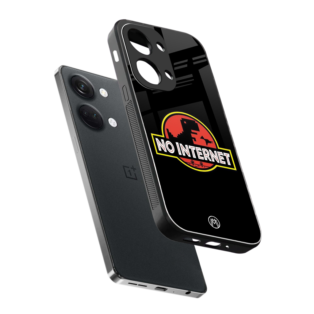 jurassic park no internet back phone cover | glass case for oneplus nord 3