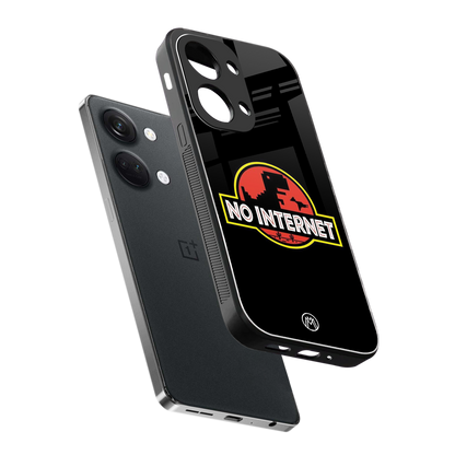 jurassic park no internet back phone cover | glass case for oneplus nord 3